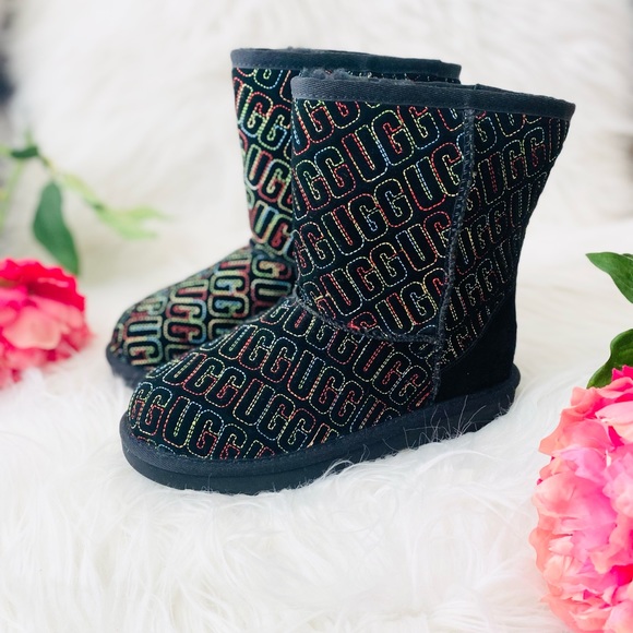 Kids UGG Multicolored Logo Boots - Picture 2 of 10